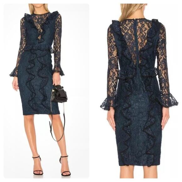 Alexis Mariette Dress in Navy Lace - Picture 16 of 16